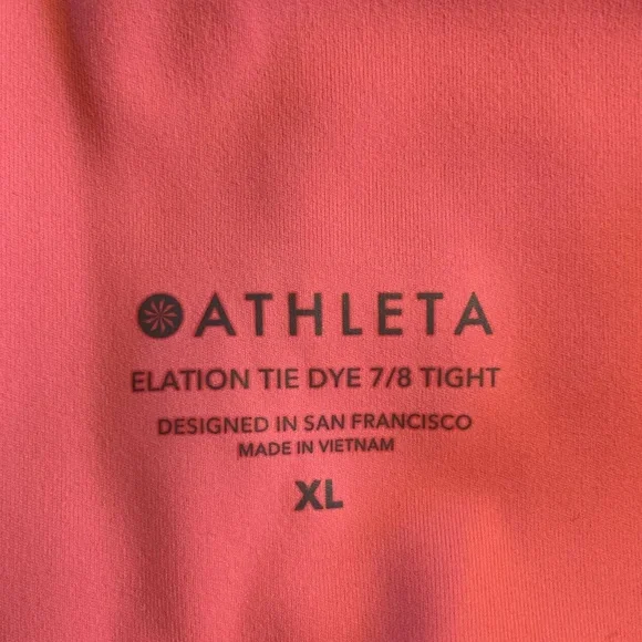Athleta Elation Tie-Dye Leggings 7/8 Tight - Picture 2 of 8